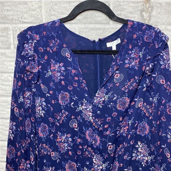 NWT MSRP $368 Joie Silk Cherita Floral Print Split Neck Romper - Picture 8 of 12